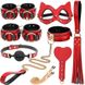 BDSM набір Cat Woman Set 8 Pieces Red/Black Guilty Toys 29-0086 фото 1