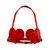 Ліф серце Feral Feelings Hearts Bra Red Trasparent SO9310 фото