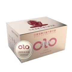 Ультратонкі презервативи OLO Gold Budda з точками та ребрами й ароматом ванілі (10 шт.) OL20 фото