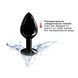 Металева анальна пробка розміру М з кристалом Dorcel Diamond Black Plug SO7809 фото 4