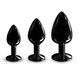 Металева анальна пробка розміру М з кристалом Dorcel Diamond Black Plug SO7809 фото 6
