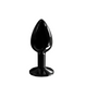 Металева анальна пробка розміру М з кристалом Dorcel Diamond Black Plug SO7809 фото 1