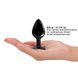 Металева анальна пробка розміру М з кристалом Dorcel Diamond Black Plug SO7809 фото 3
