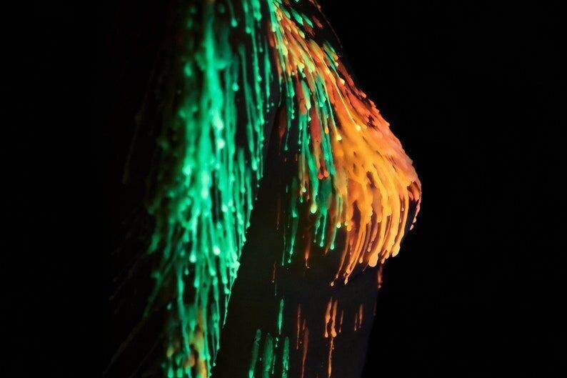 Люмінесцентна воскова низькотемпературна свічка Art of Sex 15 см зелена SO5955 фото