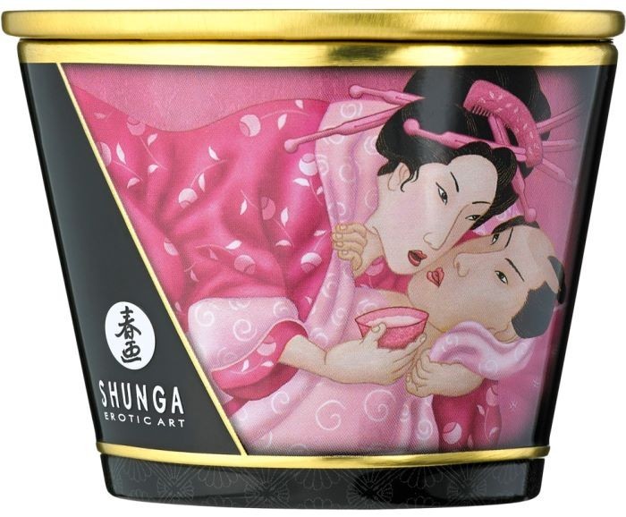 Масажна свічка Shunga Massage Candle з ароматом троянди 170 мл SO2510 фото