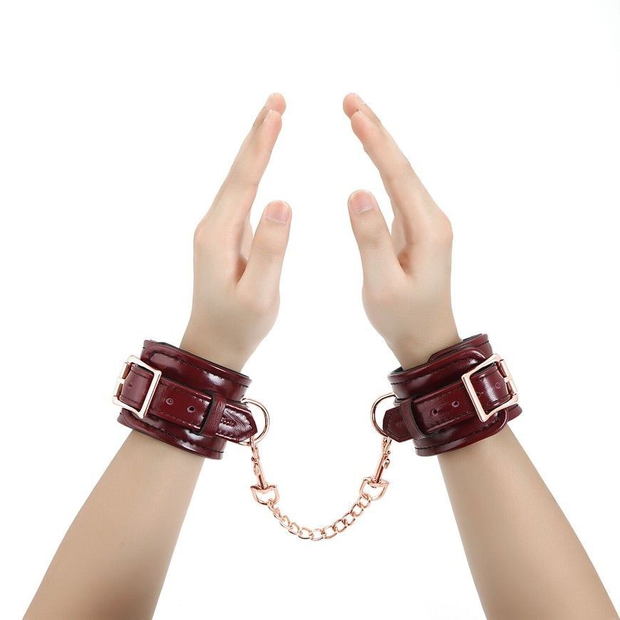 Наручники Liebe Seele Wine Red Wrist Cuffs SO9452 фото