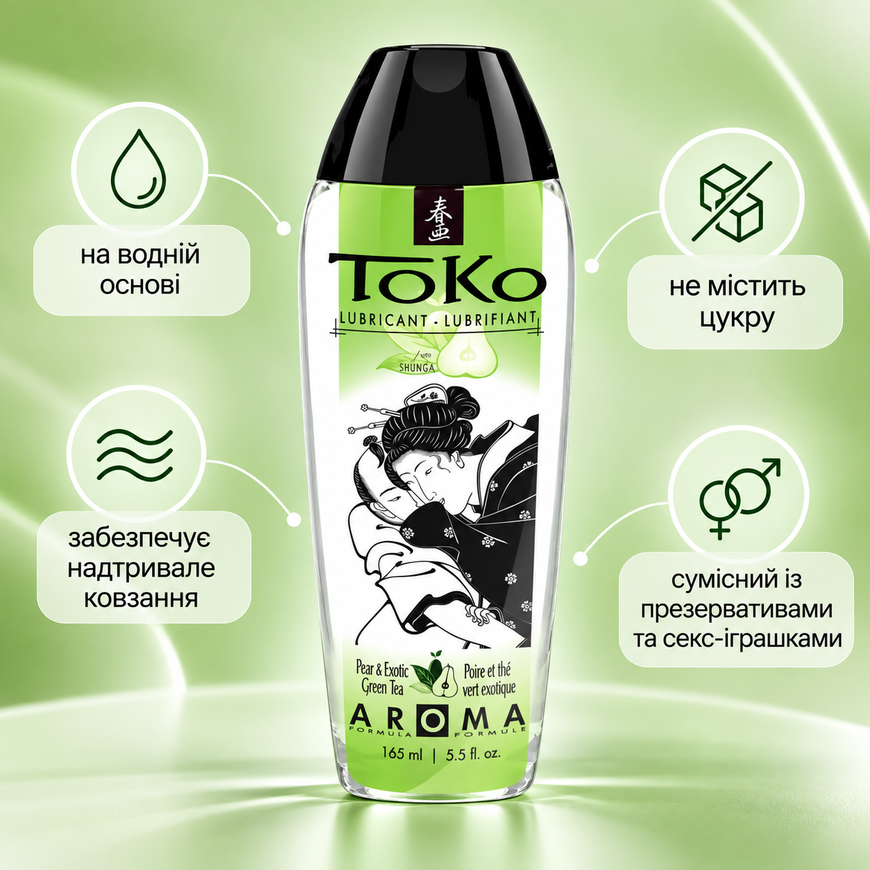 Лубрикант на водній основі Shunga Toko Aqua Aroma Pear & Exotic Green Tea SO2536 фото