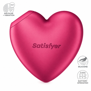 Вакуумний стимулятор з вібрацією Satisfyer Cutie Heart Battery Series SX3836 фото