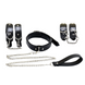 Набір BDSM з 3 елементів Art of Sex Emoji Collar with Leash, Handcuffs and Ancle Cuffs SO9635 фото 1