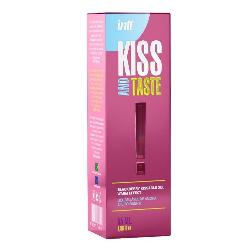 Масажний гель для поцілунків Intt Kiss and Taste Blackberry зі смаком ожини 55 мл SX2660 фото