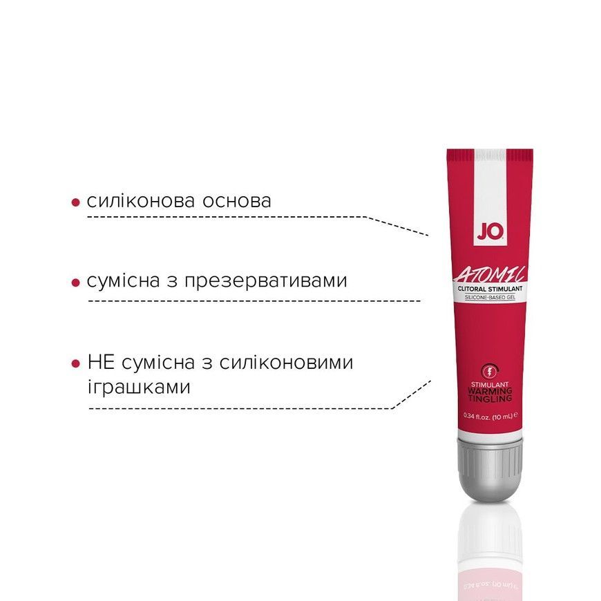 Збудливий гель для клітора JO Atomic Warming інтенсивної дії з ефектом зігрівання SO1502 фото