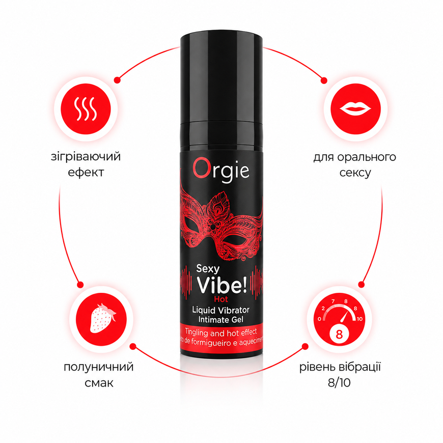Рідкий вібратор зі зігріваючим ефектом Orgie Sexy Vibe! Hot рівень 8/10 21210 фото
