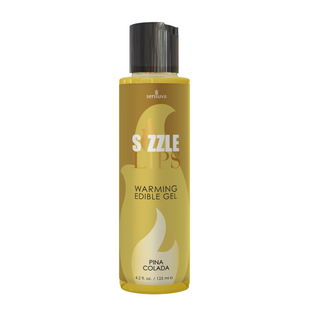 Зігрівальний їстівний масажний гель Sensuva Sizzle Lips Pina Colada зі смаком Піна колади 125 мл SO3531 фото