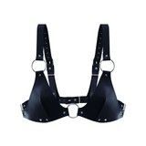 Ліф з натуральної шкіри Feral Feelings Bikini Top Black SO9420 фото