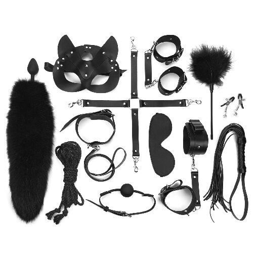 Набір BDSM з 12 елементів Art of Sex Maxi BDSM Set Leather з натуральної шкіри SO7139 фото