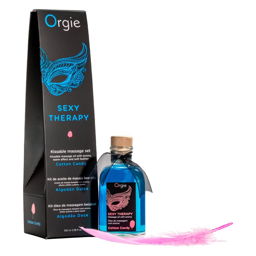 Їстівна масажна олія Orgie Sexy Therapy зі смаком цукрової вати 21326 фото