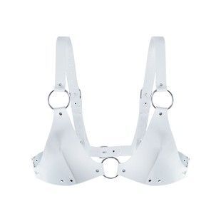 Ліф з натуральної шкіри Feral Feelings Bikini Top White SO9421 фото