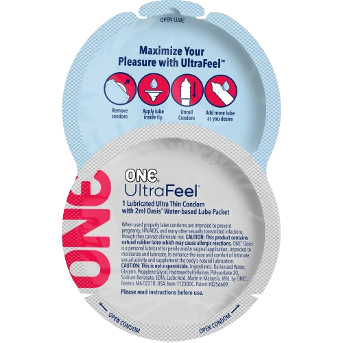 Ультратонкі презервативи ONE Ultra Feel з додатковим пакетиком лубриканту 1 шт. ON9 фото