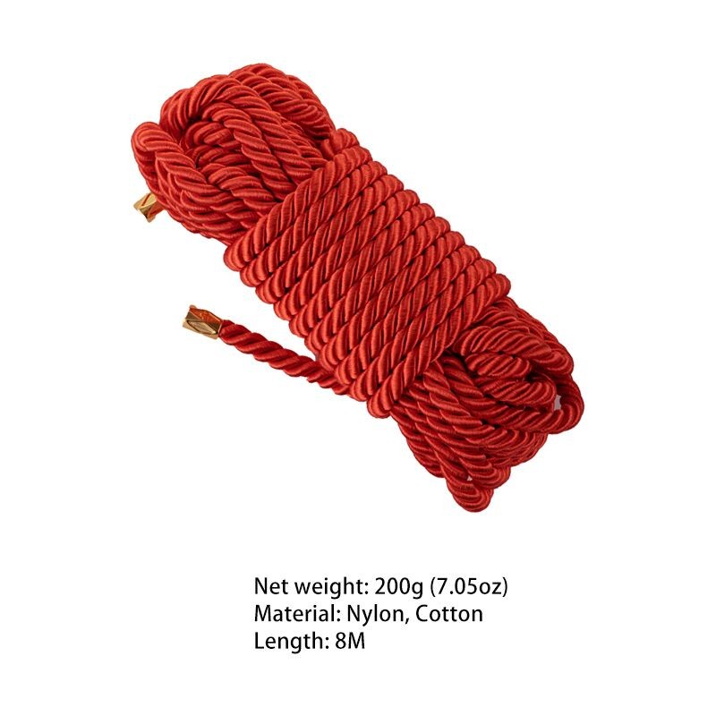 Мотузка для шибарі LOCKINK SEVANDA Shibari Pratice Rope Red 8 м SX0879 фото