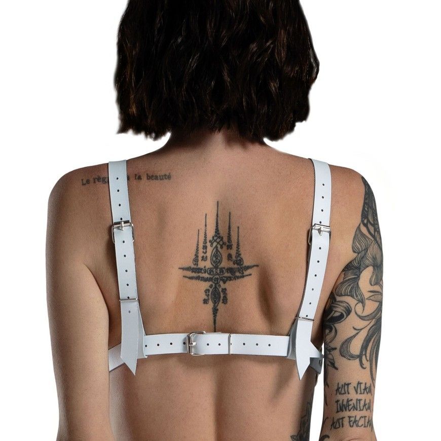 Ліф з натуральної шкіри Feral Feelings Bikini Top White SO9421 фото