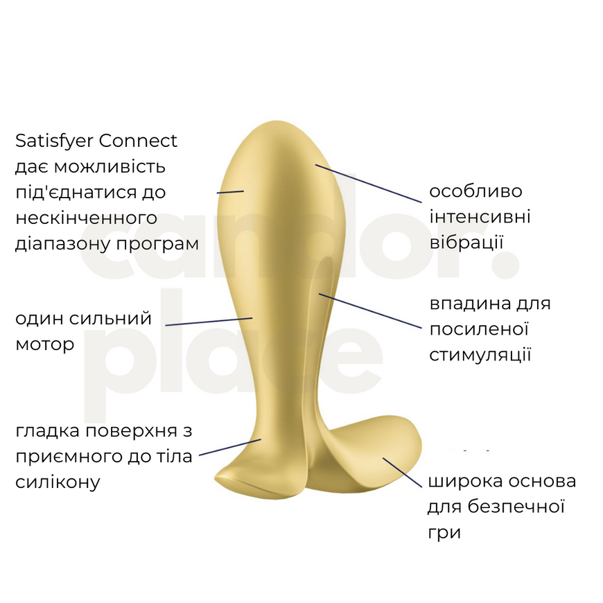 Анальна смартпробка з вібрацією Satisfyer Intensity Plug Gold SO8627 фото